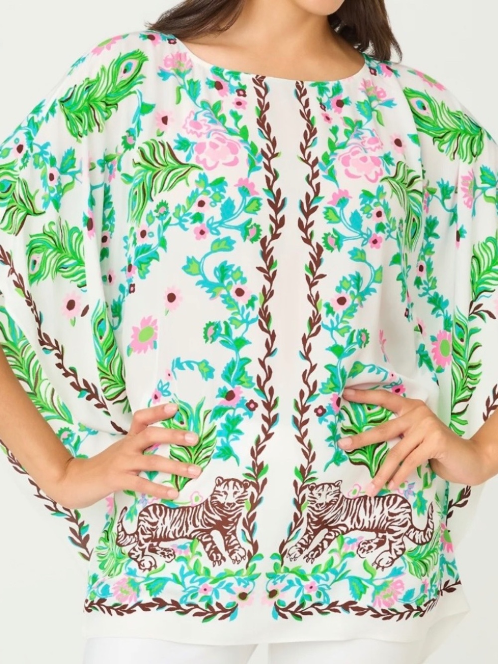 LILLY PULITZER Brittina Tunic - Resort White Royal